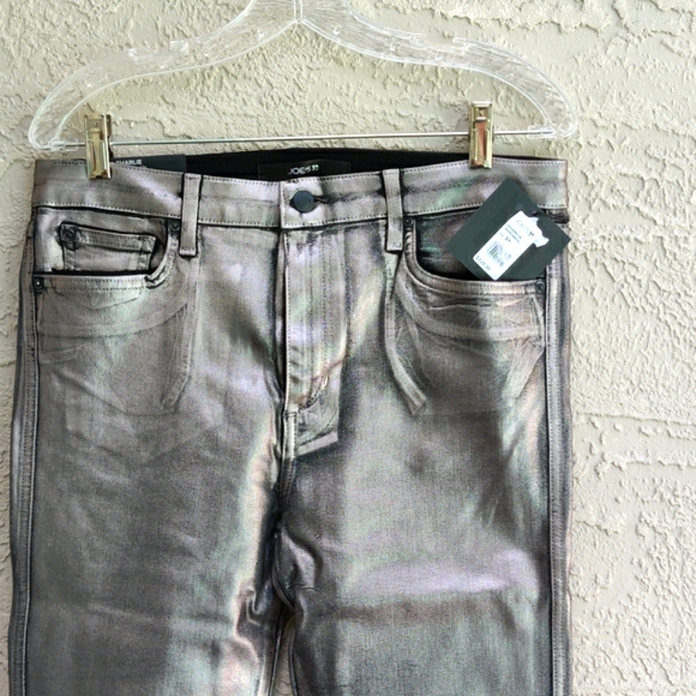Joe's Jean's Silver The Charlie foil Skinny jeans PLEASE READ - Picture 6 of 16